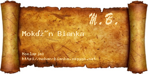 Mokán Bianka névjegykártya